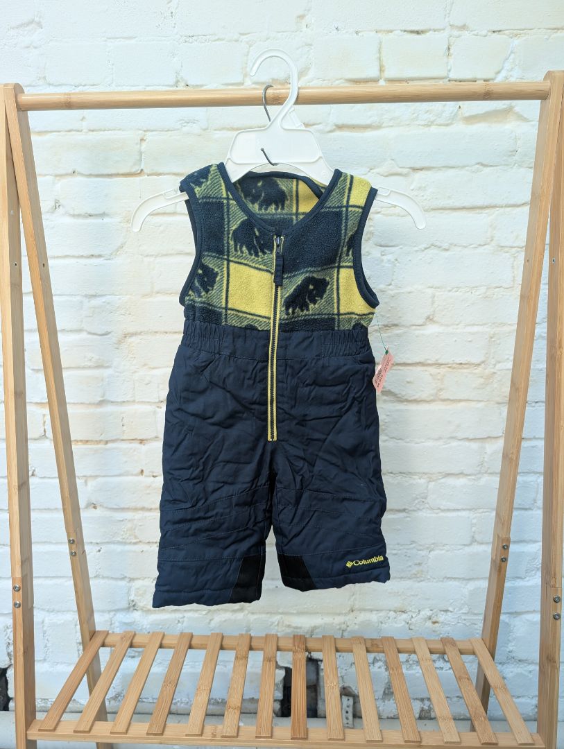 12M DARK BLUE COLUMBIA PLAID TOP SNOWSUIT