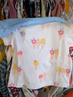 3-6M BLUE/ORANGE/WHITE GARANIMALS GIRLS SHIRTS 3PC