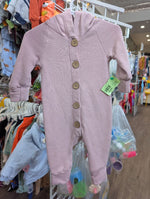 3-6M PURPLE CHILDHOODS BUTTON FRONT JUMPSUIT