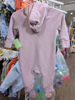 3-6M PURPLE CHILDHOODS BUTTON FRONT JUMPSUIT
