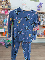 4T DARK BLUE STITCH & STONE STITCH HALLOWEEN PJS