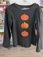 Y7 BLACK GYMBOREE LS PUMPKIN SHIRT