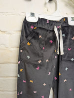 4T DARK GRAY Cat&Jack VELOUR BUTTERFLY PANTS