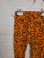 4T ORANGE Cat&Jack HEART LEGGING
