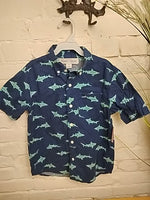 Y8 BLUE OLD NAVY SHARK SHIRT