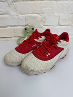 Y2.5 WHITE RED UA CLEATS