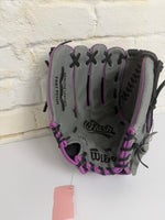 WILSON FLASH PURPLR / GRAY BASEBALL GLOVE