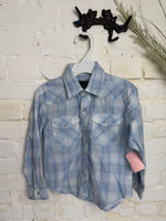 4T BLUE ROPER WESTERN PERAL SNAP SHIRT