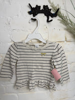 18M WHITE CARTERS LS BOW SHIRT