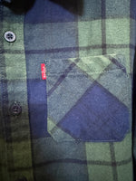 Y8 BLUE / GREEN LEVI PLAID FLANNEL SHIRT