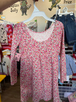 PINK CARTERS LS FLORAL DRESS