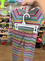 18M GRAY HANNA ANDERSON STRIPED KNIT PJS