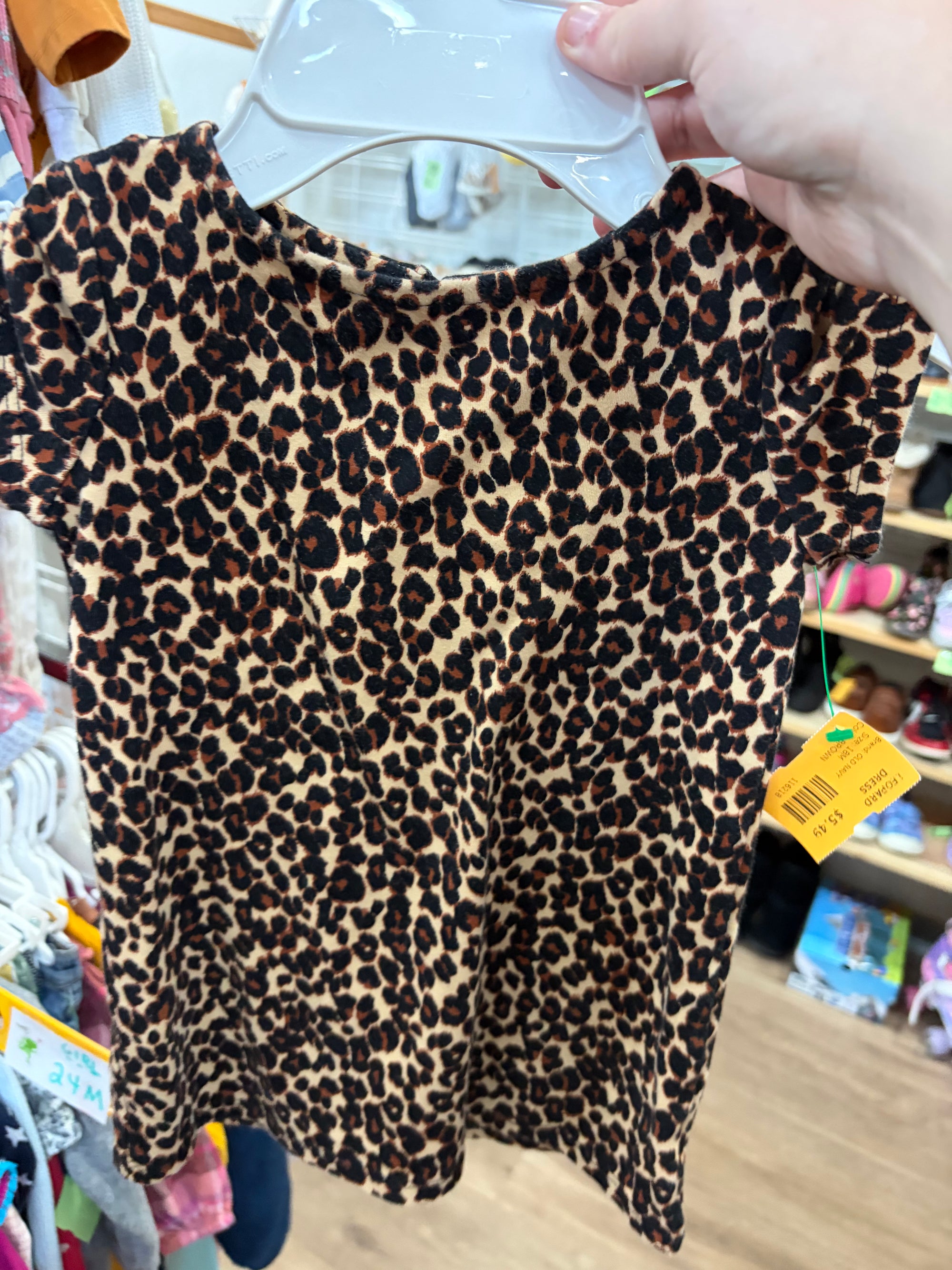 18M BROWN OLD NAVY LEOPARD DRESS