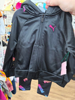 18M BLACK AND PINK PUMA SWEAT SET