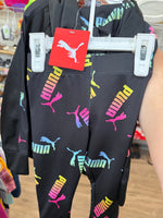 18M BLACK AND PINK PUMA SWEAT SET