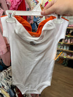 24M WHITE / ORANGE CARTERS 2 PK GIRLS BODYSUITS