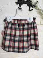3T RED  PLAID SKIRT