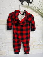 12M RED CARTERS PLAID SLEEPER