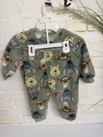 12M GREEN  disney baby 2PC LS WINNIE THE POOH SET