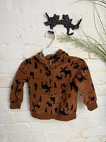 12M BROWN SIMPLE JOYS FOREST ANIMAL JACKET