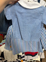 2T BLUE  VINTAGE 3 PC BOYS SHORTALL OUTFIT AND JACET