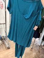 MAT/L BLUE MALMO MATERNITY PANT SET
