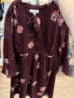 XL RED MOTHERHOOD MATERNITY FLORAL MATERNITY DRESS