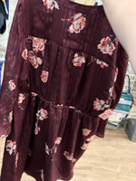 XL RED MOTHERHOOD MATERNITY FLORAL MATERNITY DRESS