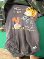 3-6M MULTI UNKNOWN 2PC ONESIE