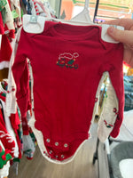 NB RED / GRAY CARTERS 3 PK CHRISTMAS OUTFIT