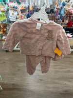 0-3M PINK CHICK PEA 3 PC BEARY LOVED MINKY SET