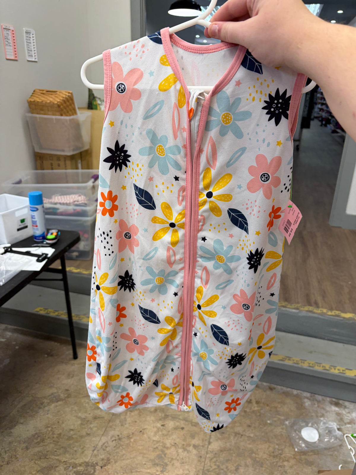 WHITE  FLORAL SLEEP SACK