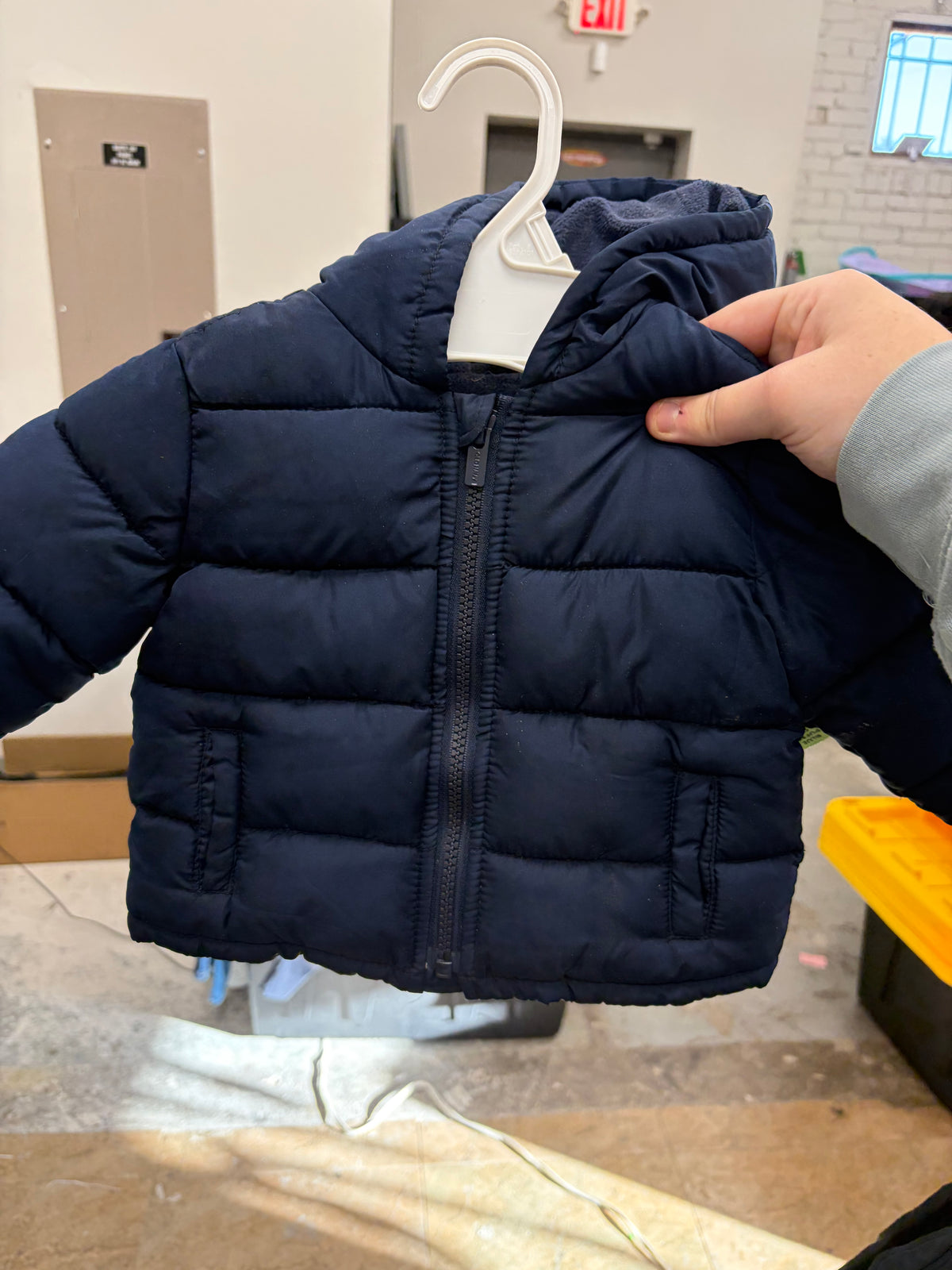 3-6M BLUE OLD NAVY BLUE PUFFER COAT