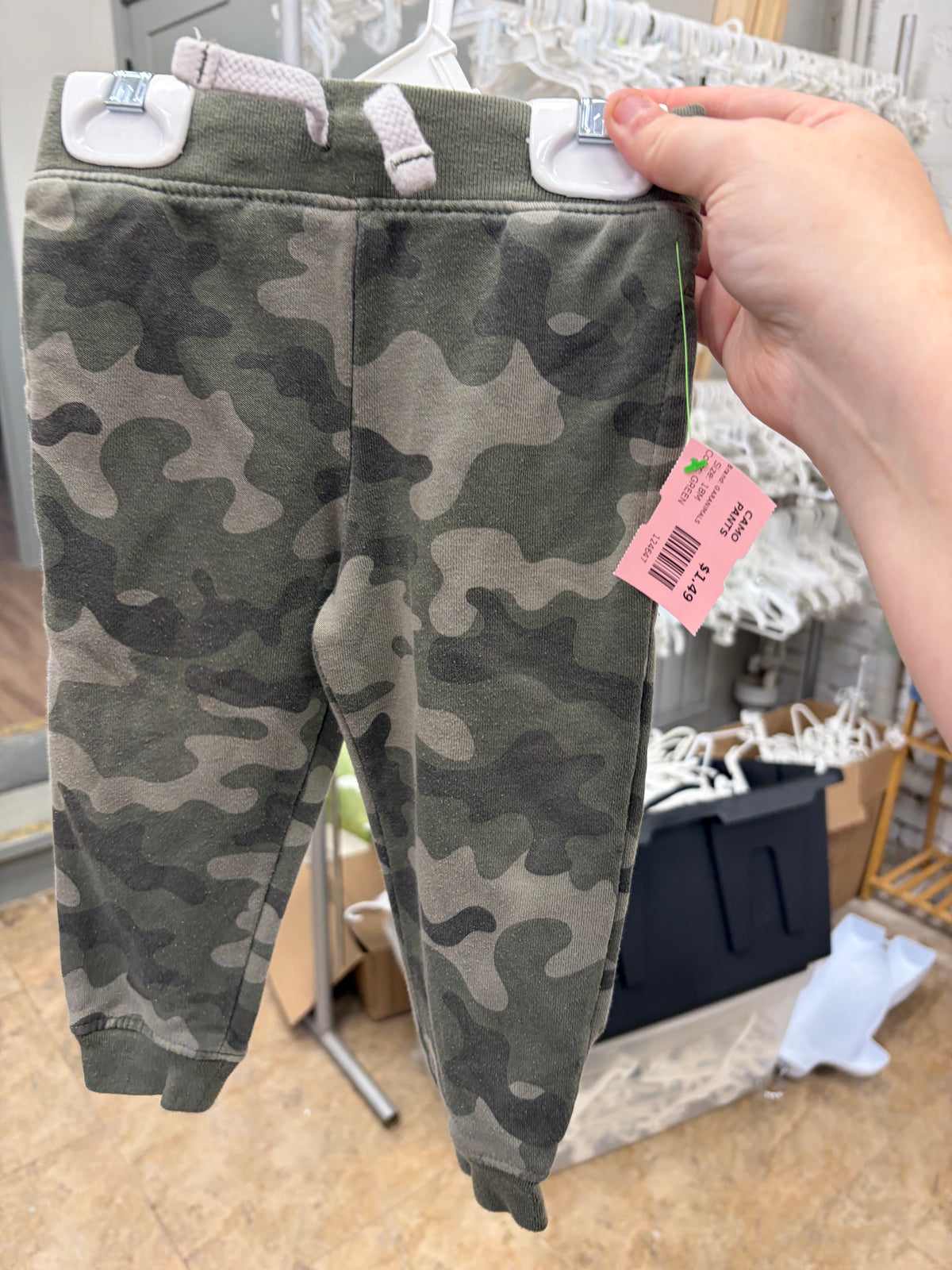 18M GREEN GARANIMALS CAMO PANTS