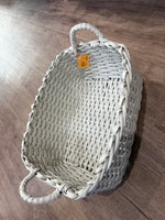 GRAY  BASKET W/ HANDLES