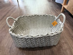 GRAY  BASKET W/ HANDLES
