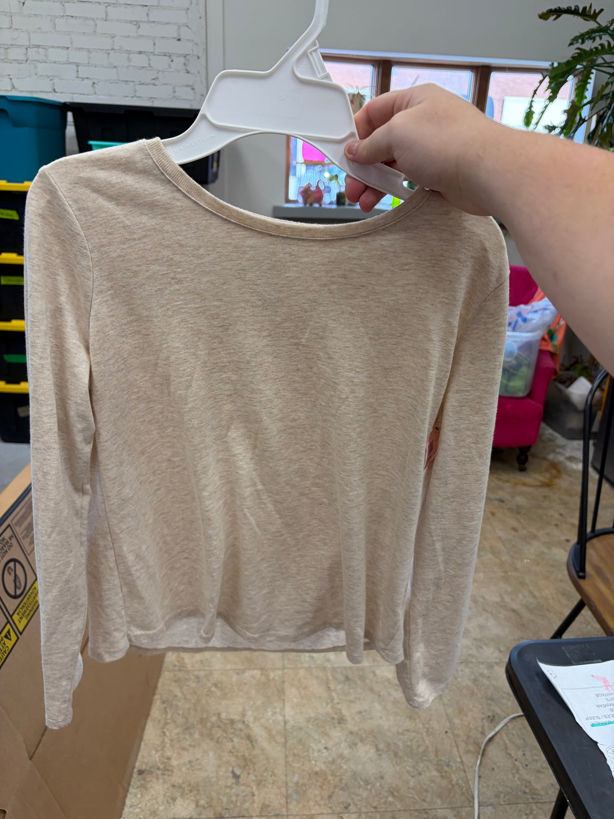 y10 tan wonder nation ls shirt