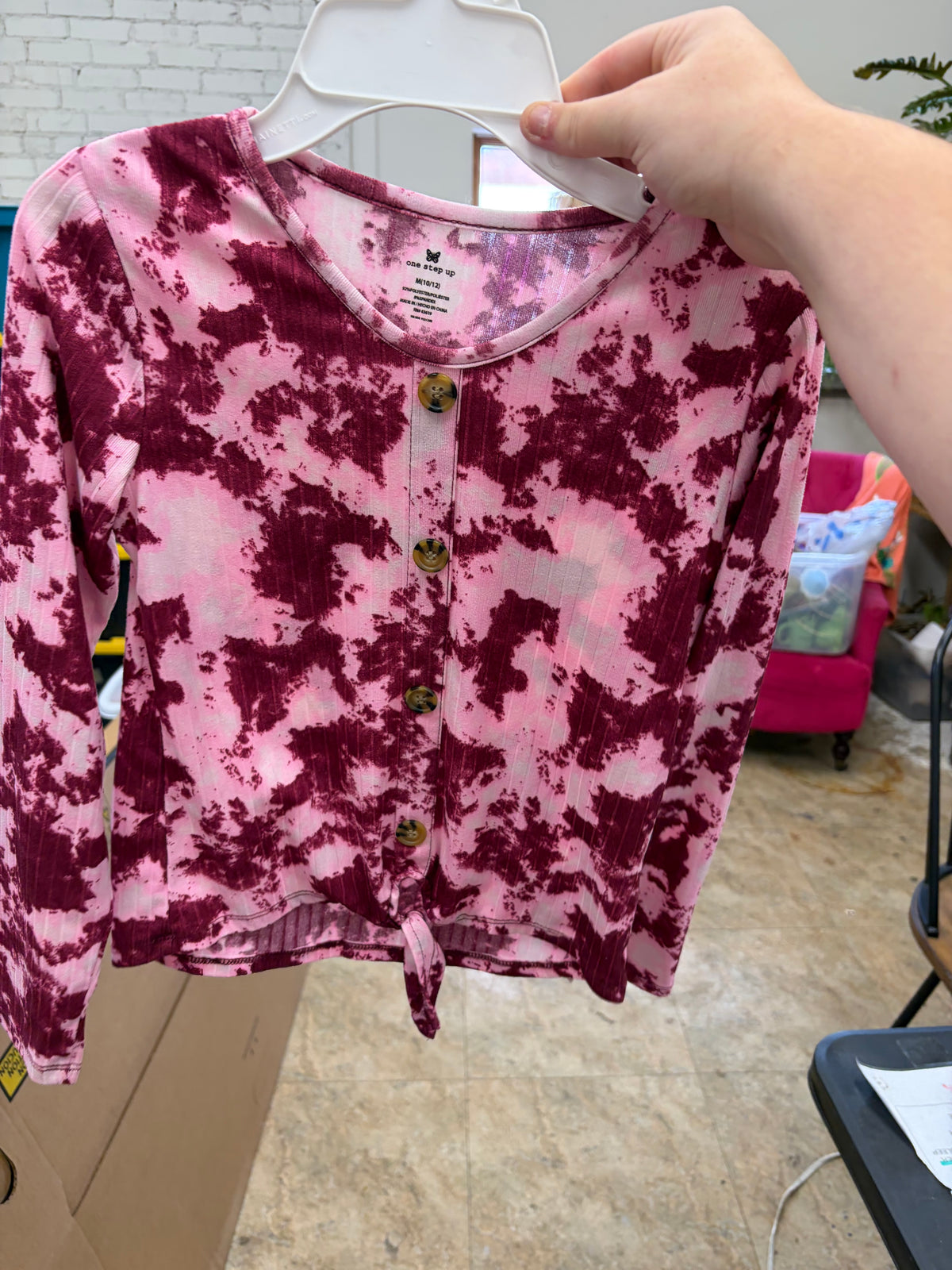 y10 purple one step up ls tye dye