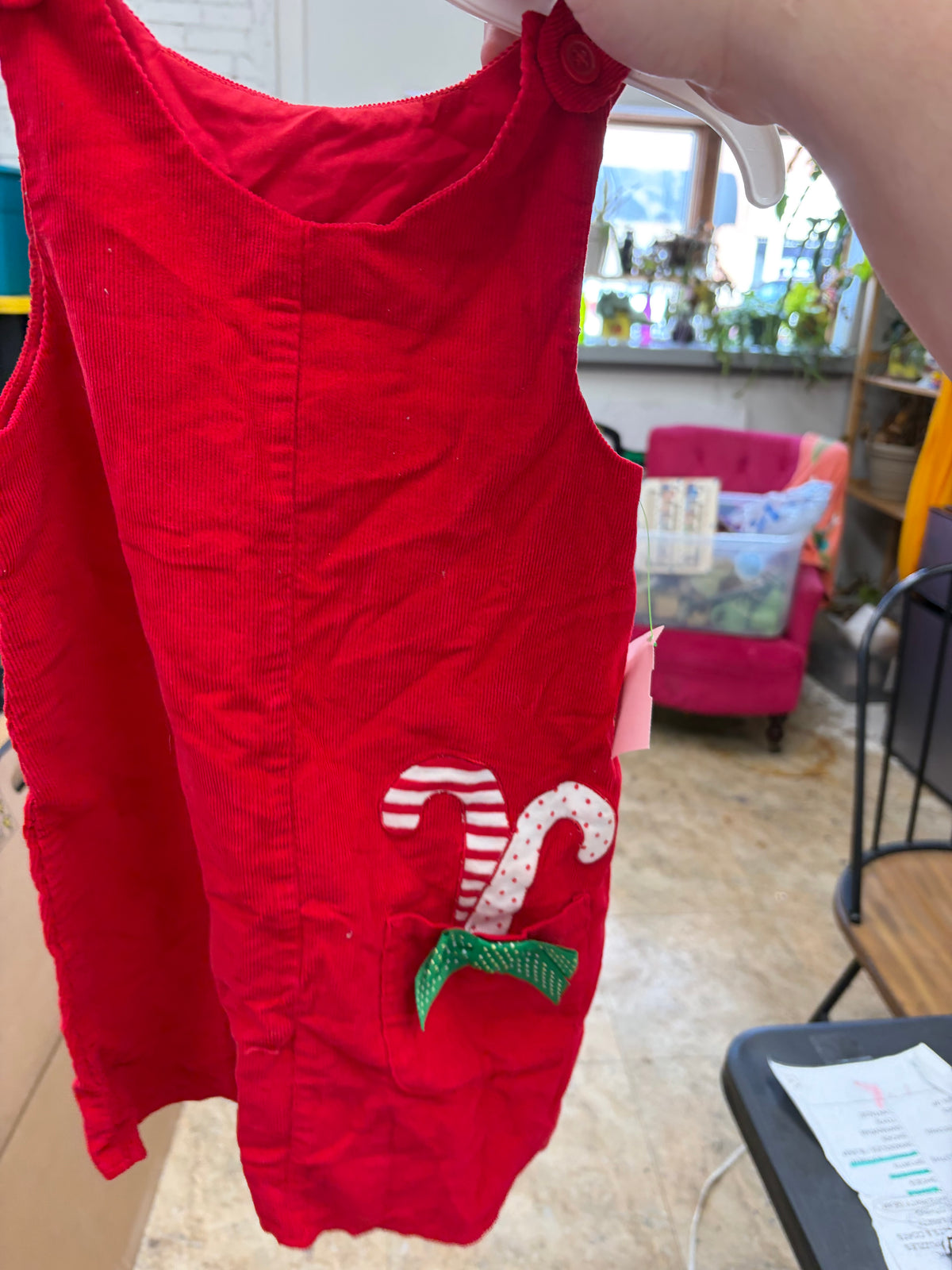 5t red unknown candycane dress