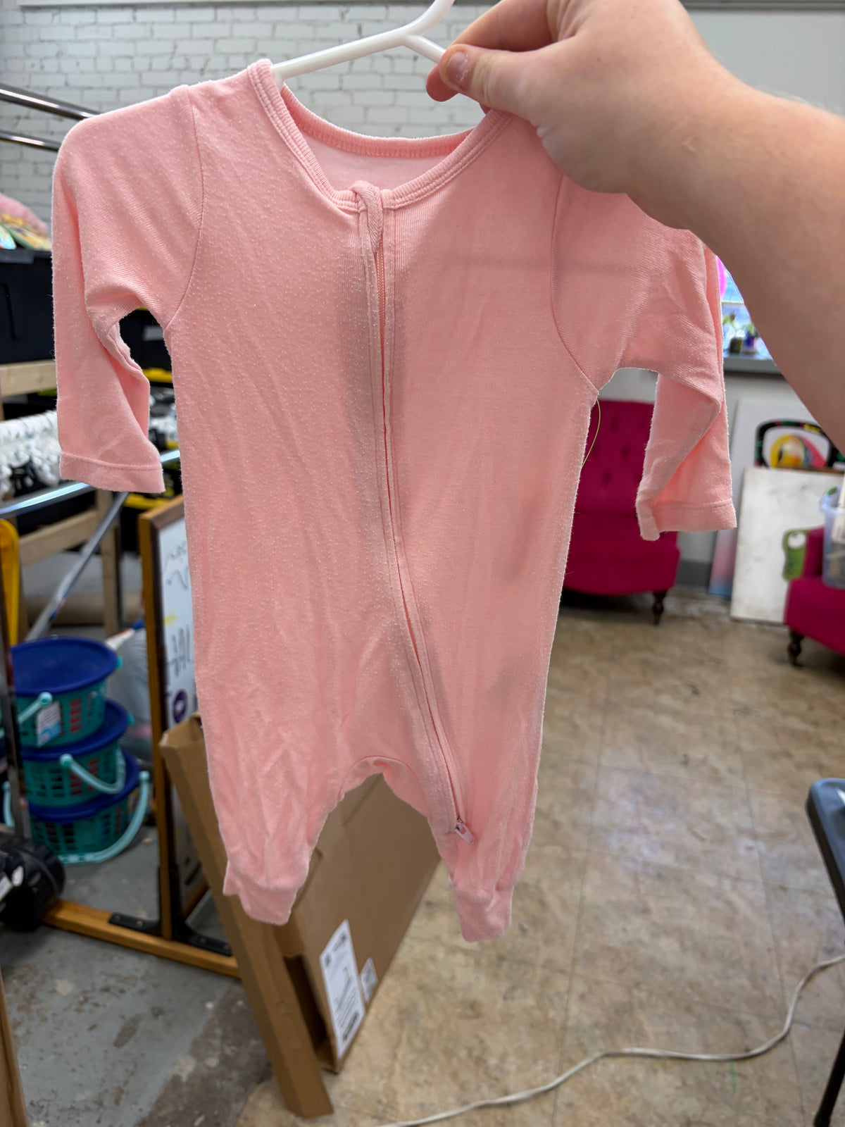 0-3M PINK CLOUD ISLAND LS SLEEPER