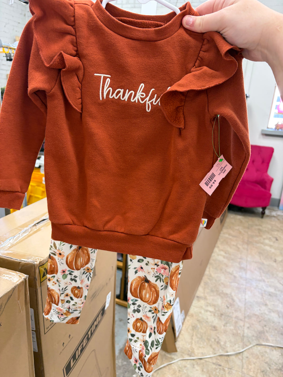 Y4-5 RED ADVENTURE WEAR 2PC THANKFUL SET