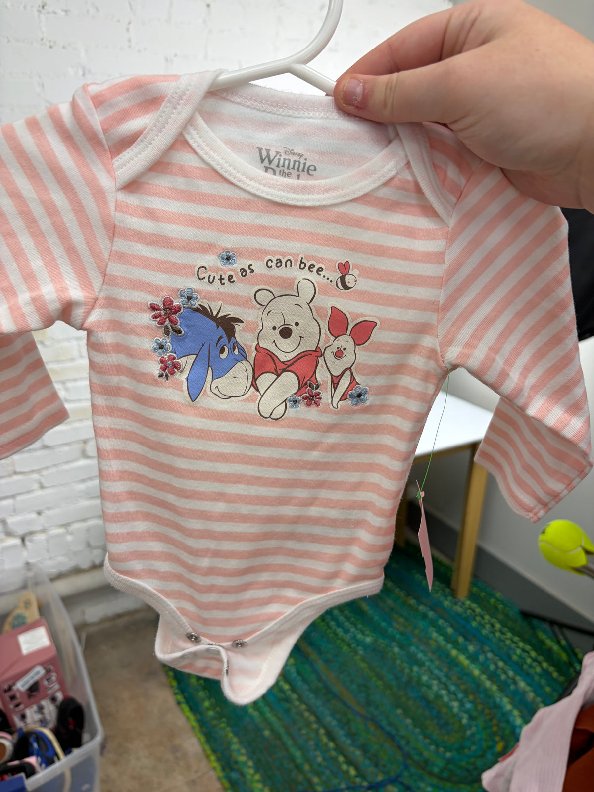 3-6m pink winnie the pooh ls winnie the pooh