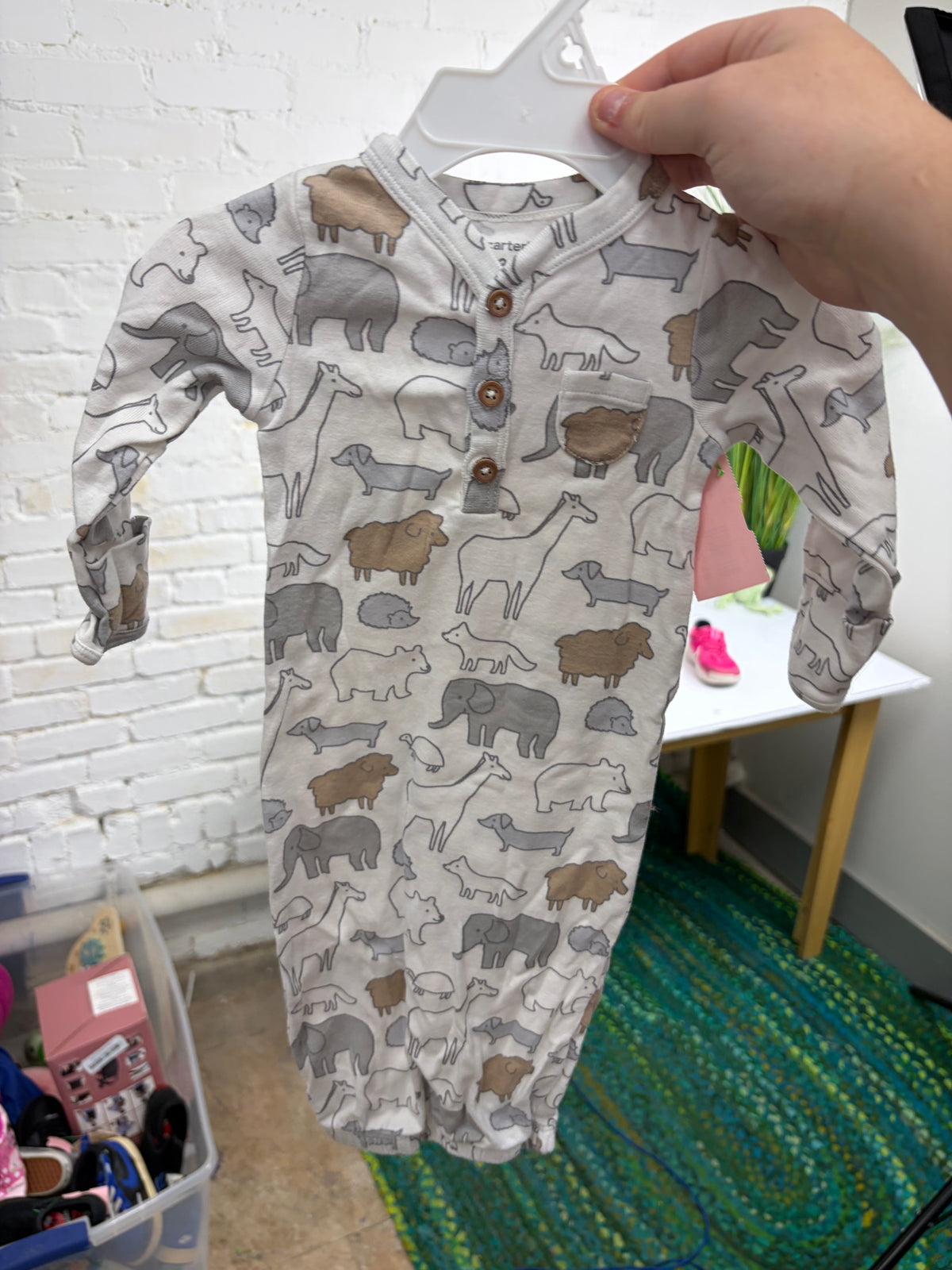 3m white carters animal gown