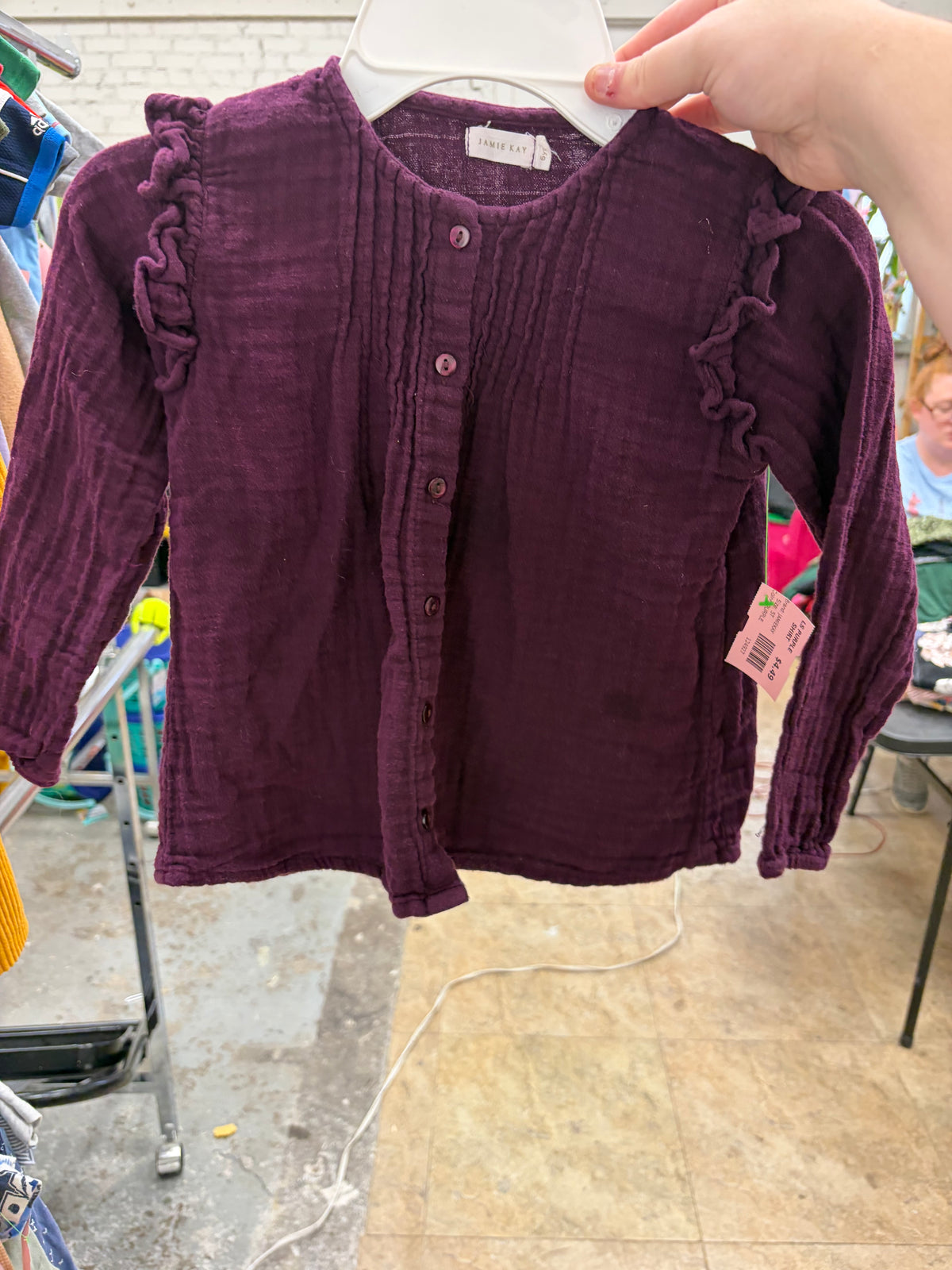 5T PURPLE JAMIEKAY LS PURPLE SHIRT