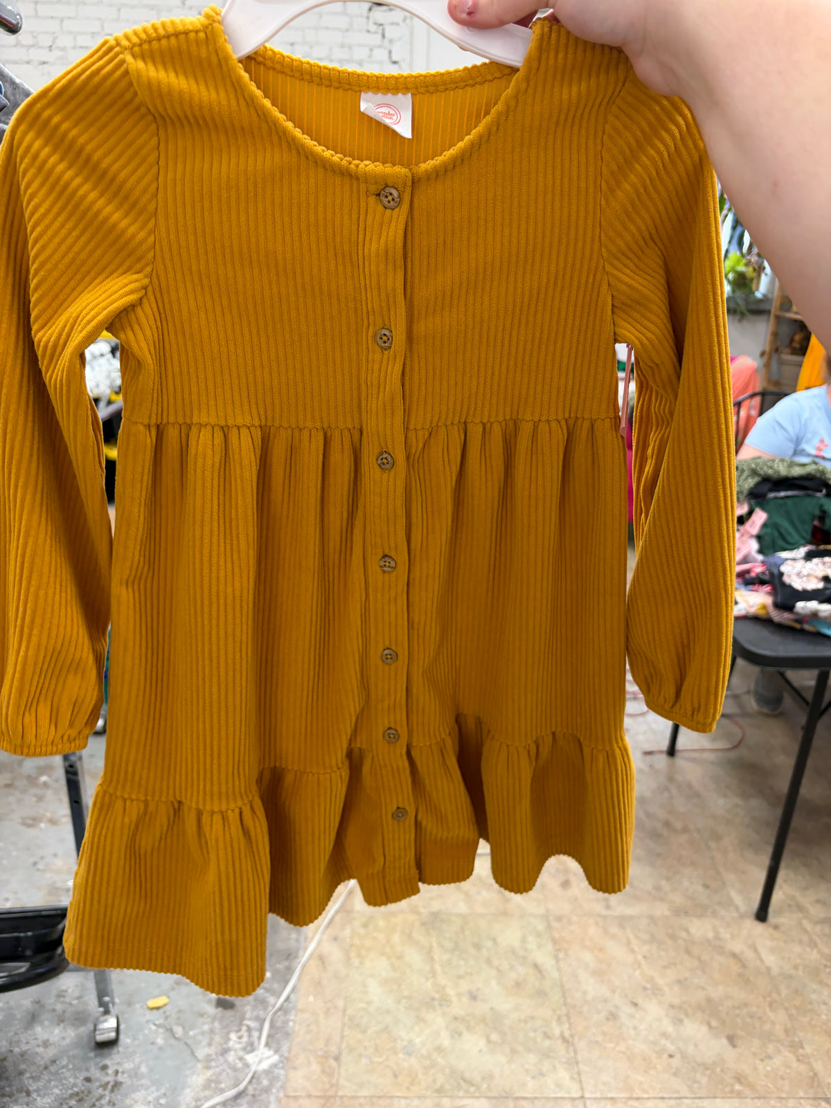 5T YELLOW WONDER NATION LS YELLOW DRESS