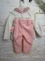 6-9M WHITE/PINK SWIGGLES FOX OUTFIT