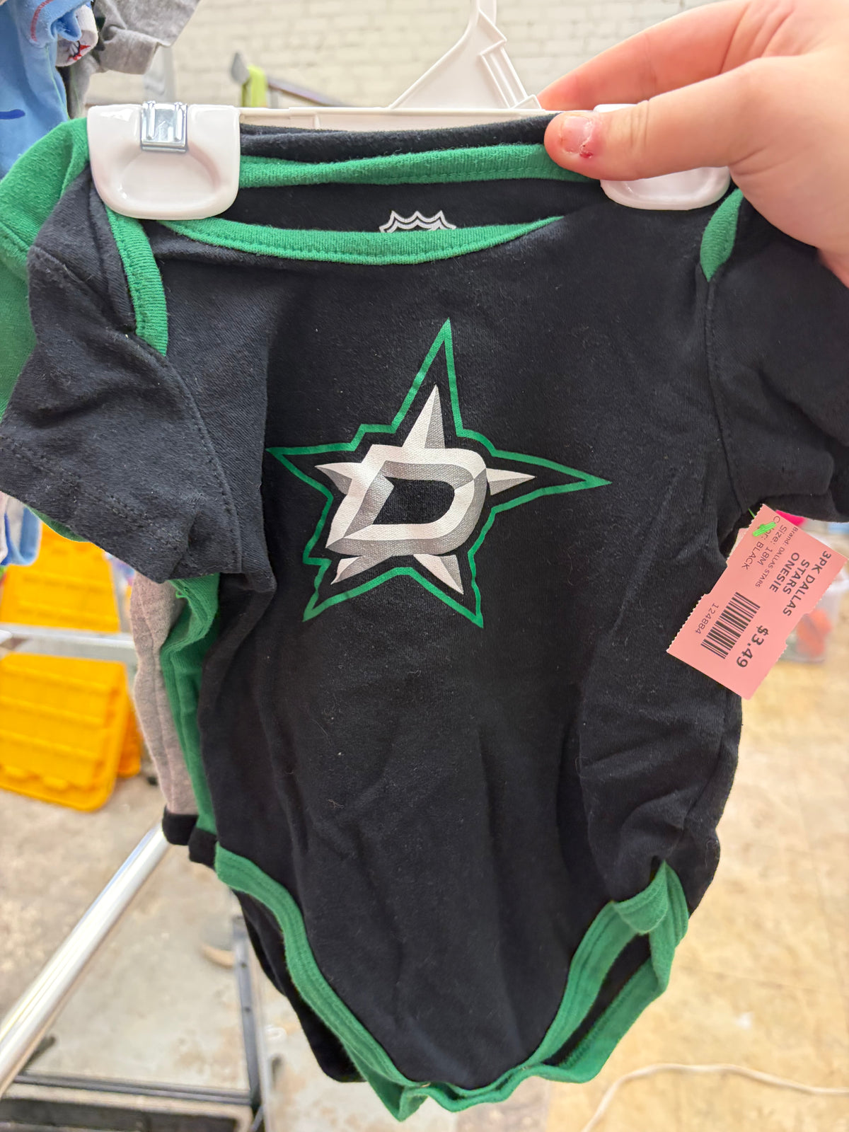 18M BLACK DALLAS STARS 3PK DALLAS STARS ONESIE