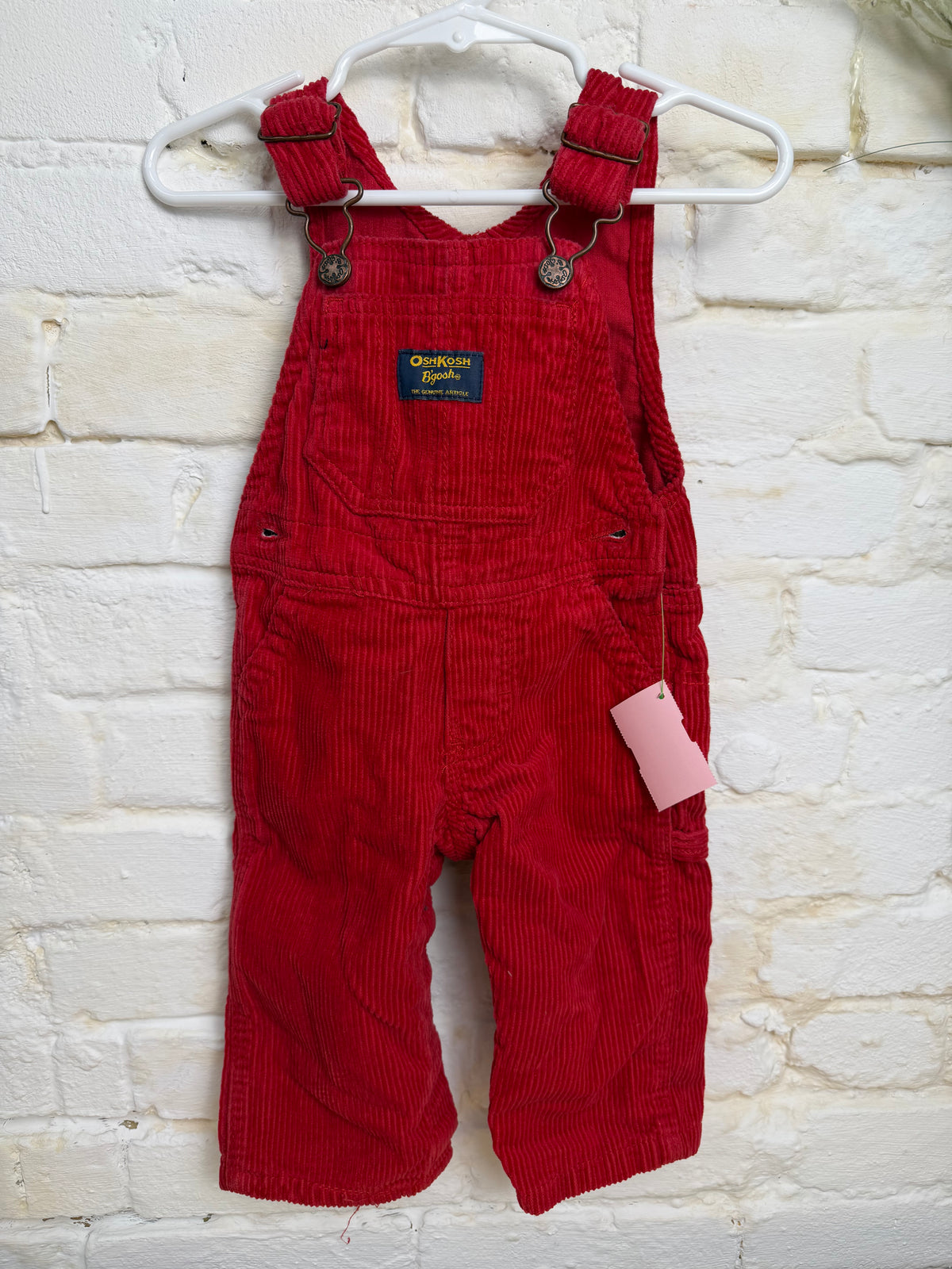 9M RED  OSH KOSH CORDUROY OVERALLS