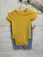 6M YELLOW PROUDLY 2PC HEART SET