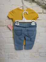 6M YELLOW PROUDLY 2PC HEART SET